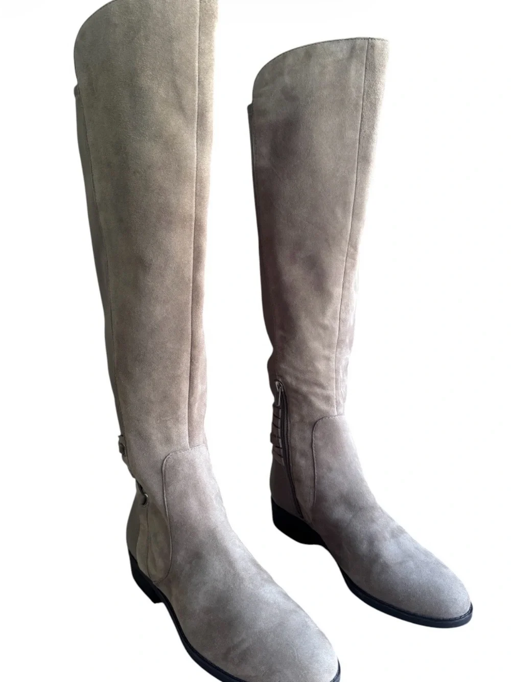 Vince Camuto Pauletta VC-Pauletta Knee High Boots Taupe Leather 7.5 W